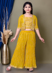 lauxuryfashion Girls Festive Party Ethnic Jacket