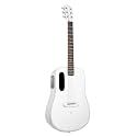 LAVA ME 4 Carbon Fiber Electric-Acoustic Guitar with FreeBoost 3.0 System, Smart Guitar with Guitar Bag, Data Cable, Truss Rod Wrench, Support 2.4Ghz WIFI/5G Bluetooth (36 inch, White)