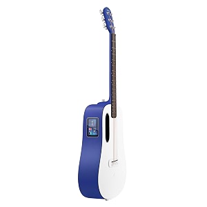lava me play electric-acoustic guitar with freeboost system smart guitar with guitar bag data cable truss rod wrench support 24ghz wifi5g bluetoothdeep blue amp frost white