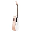 LAVA ME Play Electric-Acoustic Guitar with FreeBoost System, Smart Guitar with Guitar Bag, Data Cable, Truss Rod Wrench, Support 2.4Ghz WIFI/5G Bluetooth(Light Peach &amp; Frost White)