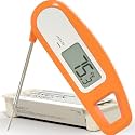 Lavatools Javelin® Ultra-Fast 3-Second Digital Instant Read Meat Thermometer for Grill and Cooking, 2.75" Probe, Compact Foldable Design, Large Display, IP65 Water Resistant, NSF Certified – Tangerine