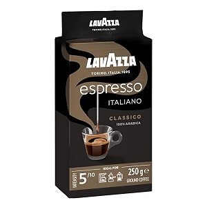 lavazza caffe espresso 100 arabica light roast ground coffee 250 g pack of 6 box