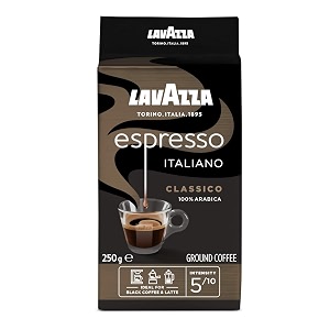 lavazza caffe espresso ground coffee 250 g pouch carton