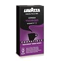 Lavazza Espresso Vigoroso Nespresso Compatible Capsule Coffee,10 pods in one pack Intensity 12+ Free Sugar Sachet 10 count