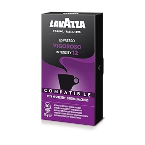 lavazza nespresso compatible capsules vigoroso 10 pods pack of 1