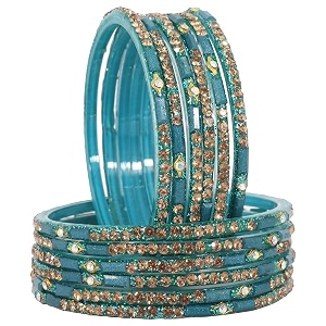 lavazza stylish glass bangles set for women and girls with golden zircon stone amp beads  fancy women39s glass chudi  diamond bangles  women39s fashion jewellery