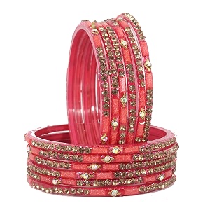 lavazza stylish glass bangles set for women and girls with golden zircon stone amp beads  fancy women39s glass chudi  diamond bangles  women39s fashion jewellery