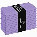 Lavender Cloth Napkins, 12 Pack, 100% Cotton, 17x17 Inches, Premium Quality, Soft Texture, Quick Drying, Great for Spring Holidays, Family Dinners, Baby Showers, Easter - Lavender