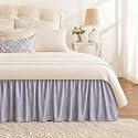 Lavender Purple Bed Skirt King Size 15" Drop, Elastic Wrap Around Bedskirt