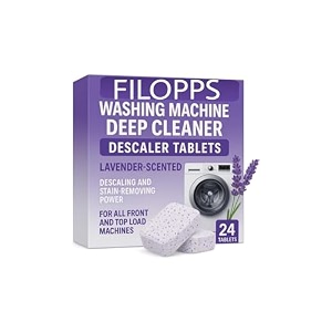 lavender-scented 20 pcs washing machine deep cleaner descaler tablets for all front and top load machines with descaling and stain-removing power tablet39s pack of 20
