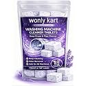 Lavender-scented Washing Machine Deep Cleaner Descaler 18 Tablets for All Front and Top Load Machines, with Descaling and Stain-Removing Power (1) pack of 18