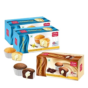 lavian exotique chocolate and vanilla cupcakes creme cups 3 x 6 vegetarian cup cakes pack 18 cupcakes