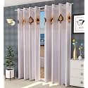 LaVichitra Polyester Door Curtain with Designer Net