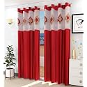 LaVichitra Polyester Door Curtain with Designer Net