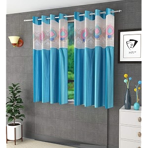 LaVichitra Polyester Window Curtain with Designer Net