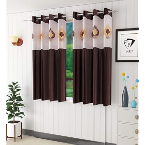LaVichitra Polyester Window Curtain with Designer Net