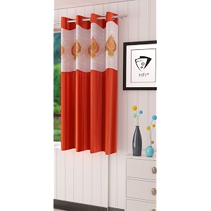 LaVichitra Polyester Window Curtain with Designer Net