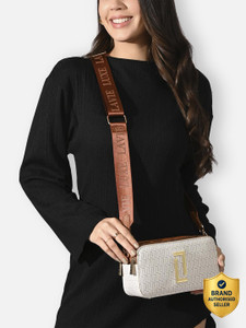 Lavie Luxe White Sling Bag Mono Fenny