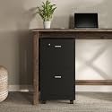Lavish Home 2-Drawer Wooden File Cabinet with Lock, Black, 16” x 27”