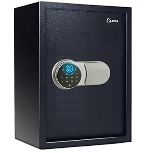 lavna digital safe locker with fingerprint pin and manual key access suitable for jewellery cash documents and other valuable of home hotel office tijori with anti theft alarm