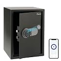 LAVNA Smart Safe Locker | 5 way access | Fingerprint, Mobile app, PIN, OTP & Key Access | 304 Grade SS bolts suitable for Jewellery, Cash, Document & other valuable of Home Office Tijori (Gross 58L)