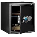LAVNA Digital Safe Locker with FINGERPRINT, PIN and Manual key Access suitable for Jewellery, Cash, Documents and other valuable of Home Hotel Office Tijori with anti theft alarm (34 L)