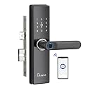 LAVNA Digital Smart Door Lock | 6 Way Unlock | Fingerprint, Mobile App, OTP, PIN, RFID Card and Manual Key Access for Wooden Doors (LA16, Bluetooth)
