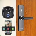 LAVNA Secure X Smart Door Lock + Doorbell Combo with 8 Way Access (Fingerprint, WiFi..) || HD Video Call with 2-Way Talk, Lock N Bell Integration, Live View/Recording, PIR Sensor, IP65, Chime