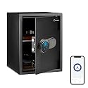 LAVNA Digital Safe Locker | 5 way access | Fingerprint, Mobile app, PIN, OTP &amp; Key Access | 304 Grade SS bolts suitable for Jewellery, Cash, Document &amp; other valuable of Home Office Tijori (Gross 49L)