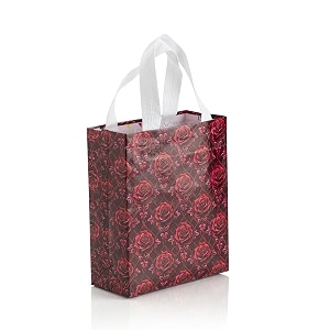 lavya extra-small size pack of 20 pcs rose flower printed non-woven laminated fabric reusable eco-friendly party return gift bags extra-small - 675x9x3 inch