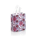 Lavya Extra-Small Size Pack of 20 Pcs Rose Flower Printed Non-Woven Laminated Fabric Reusable Eco-Friendly Party Return Gift Bags (Extra-Small - 6.75x9x3 Inch)