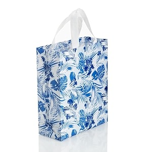 lavya medium size pack of 10 pcs rose flower printed non-woven laminated fabric reusable eco-friendly party return gift bags medium - 12x13x4 inch