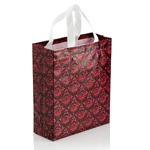 lavya medium size pack of 10 pcs rose flower printed non-woven laminated fabric reusable eco-friendly party return gift bags medium - 12x13x4 inch