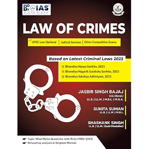 law of crimes  bharatiya nyaya sanhita 2023  1st edition  upsc law optional  judicial services