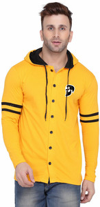 Lawful Casual Men Solid Casual Yellow Shirt