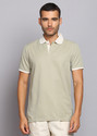 LAWMAN Men Self Design Polo Neck Polyester