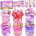 LAWOHO 6 Pack Pink Slime, Cloud Slime Kit for Girls Ages 8-12 Party Favors