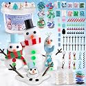 LAWOHO Christmas Snowman Slime Kit, 500ML DIY Slime Stocking Stuffers