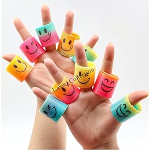 laxmi collection 10 pcs spring rainbow magic fidget mini coil springs toys for kids birthday return gifts for boys and girls in bulk multicolor pack of 10