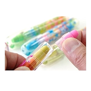 laxmi collection 24 pcs stacking 5 in 1 rocket pen type erasers rubber for kids-multicolor pack of 24