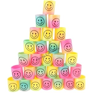 laxmi collection 3 pcs spring rainbow magic fidget mini coil springs toys for kids birthday return gifts for boys and girls in bulk multicolor pack of 3