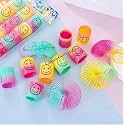 Laxmi Collection 50 Pcs Spring Rainbow Magic Fidget Mini Coil Springs Toys for Kids Birthday Return Gifts for Boys and Girls in Bulk Multicolor (Pack of 50)