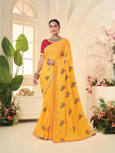 Laxmipati sarees Embroidered Saree with Attached Blouse