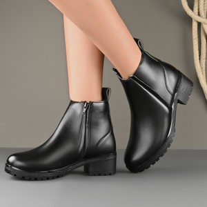 Layasa Smart Casual Mid-Top Heel Trendy Zip