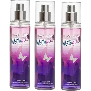 layer39r wottagirl amber kiss perfume body spray pack of 3 combo 135ml each perfume body spray - for women 405 ml pack of 3