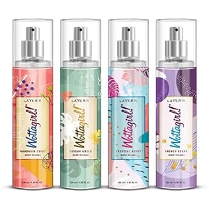 layer39r wottagirl body splash spray for women - amber kiss 135ml bottle