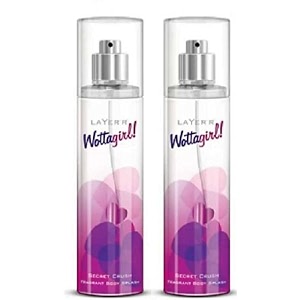 layer39r wottagirl secret crush deodorant spray for women combo of 2 pieces deodorant spray - for women 270 ml pack of 2