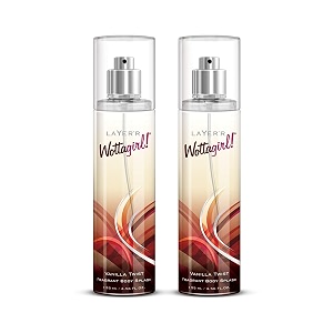 layer39r wottagirl vanilla twist body mist for women 135ml pack of 2
