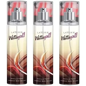 layer39r wottagirl vanilla twist perfume body spray for women 135ml each pack of 3