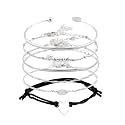 Layered Bracelet Set Assorted Beaded Bracelet Multiple Stackable Wrap Bangle Jewelry Adjustable